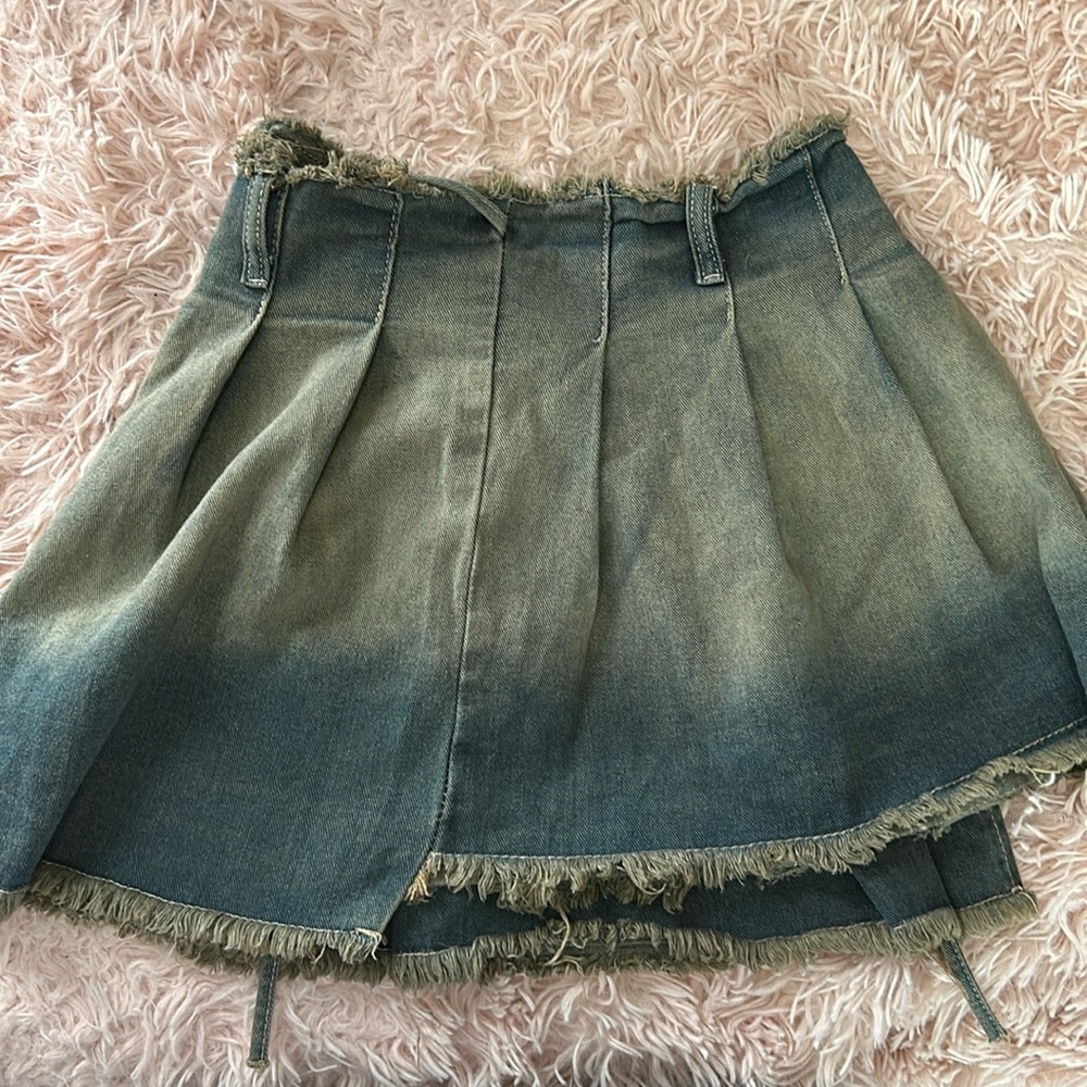 Denim mini skirt